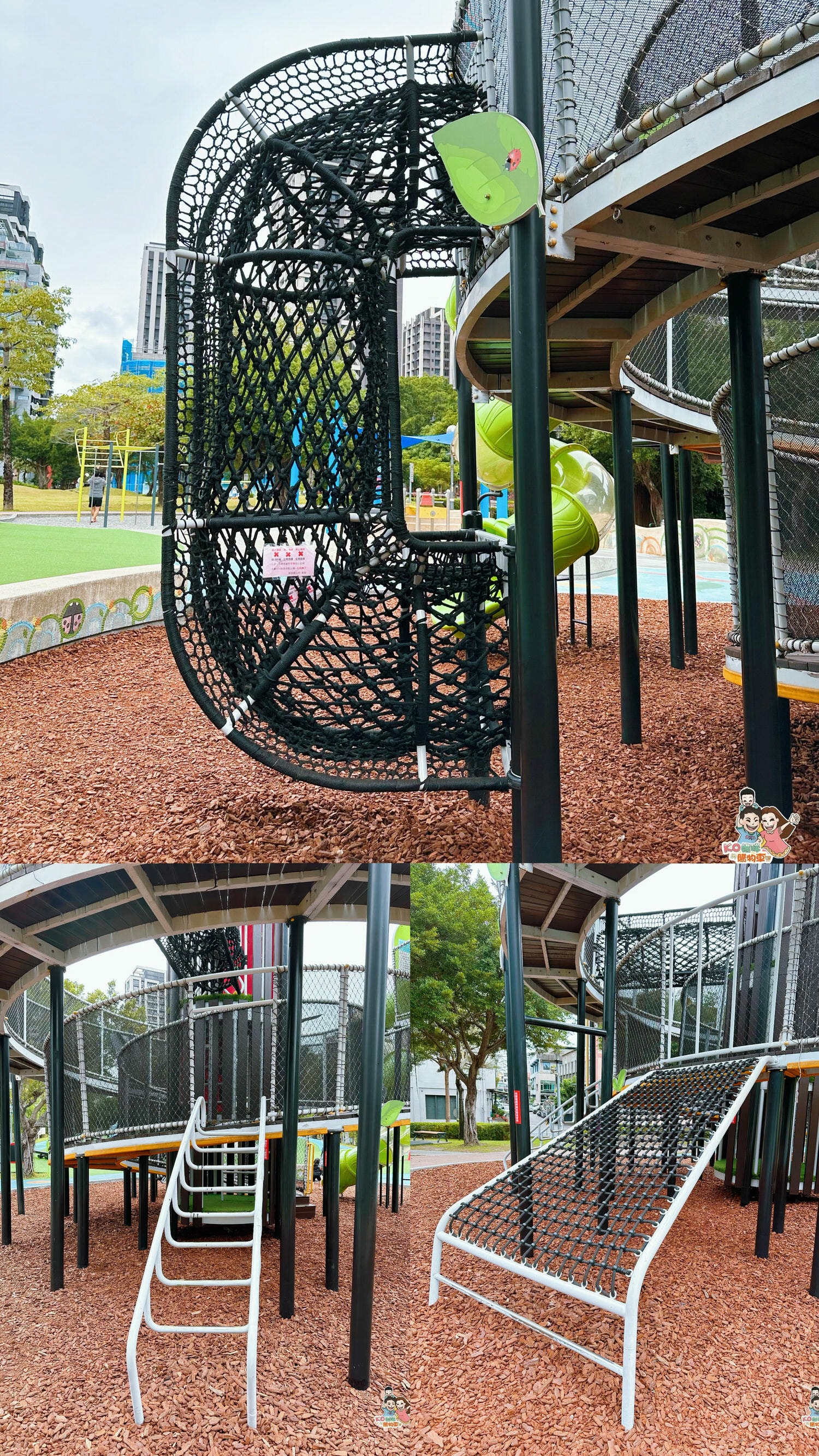 新莊頭前 ▎共融特色公園-頭前運動公園 兩層樓高樹梢觀察遊戲塔 觀木平台落羽松生態池╮ - 第8張圖