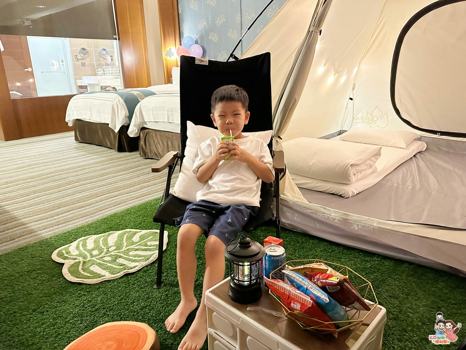 親子飯店 ▎ 福容大飯店淡水漁人碼頭店-什麼!在房間裡也可以住帳蓬! - 第17張圖
