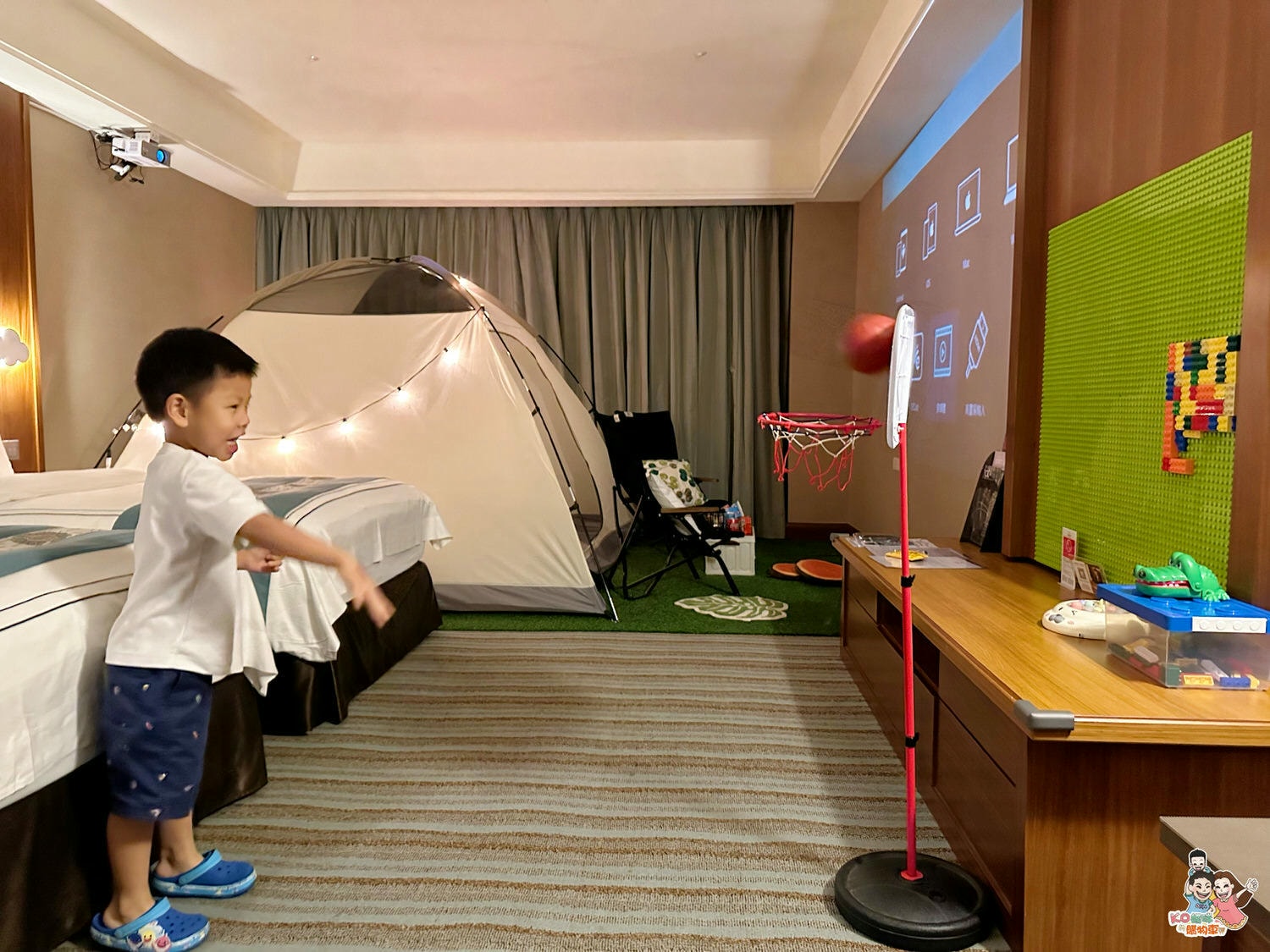 親子飯店 ▎ 福容大飯店淡水漁人碼頭店-什麼!在房間裡也可以住帳蓬! - 第21張圖