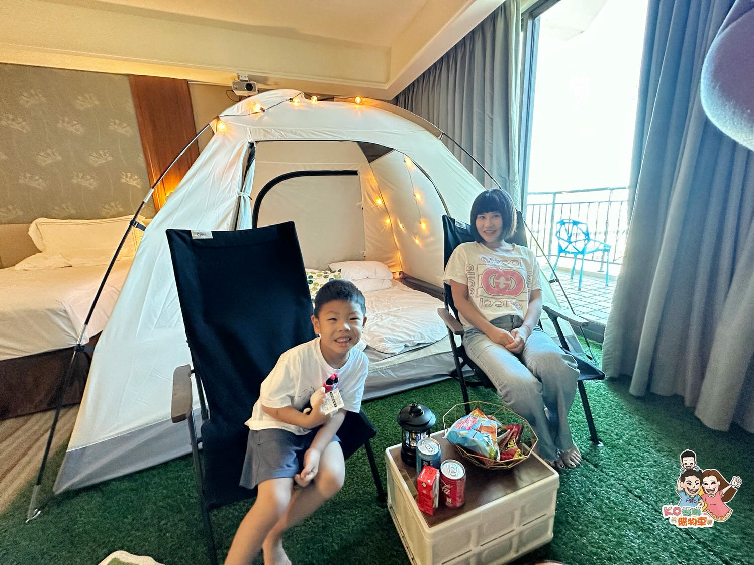 親子飯店 ▎ 福容大飯店淡水漁人碼頭店-什麼!在房間裡也可以住帳蓬! - 第28張圖